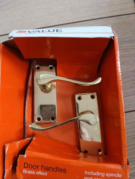 Photo of free Brass effect door handles (CO12) #1