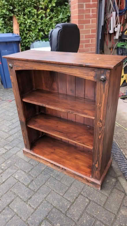 Photo of free Wooden shelving unit (Woodmancote) #1