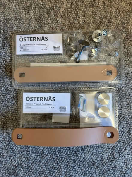 Photo of free IKEA leather cupboard handles (x 4) (Sudbrooke LN2) #1