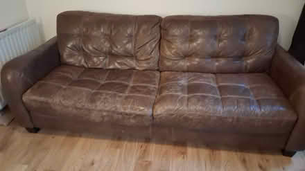 Photo of free Leather Sofa - RG7 (Aldermaston Warf RG7) #2