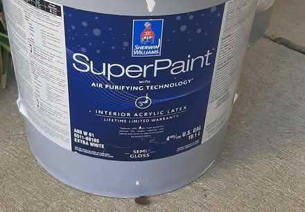 Photo of free 5 Gallon SW White Semi-Gloss Paint (Arbordale Neighborhood) #1