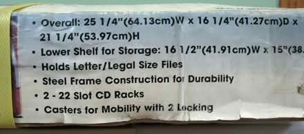 Photo of free Studio RTA - Futura File Caddy (Near I-55 AND Route 30) #3