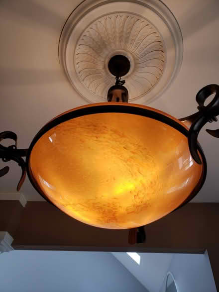 Photo of free Bronze light fixture and pendants (Raritan Township/Ringoes) #1