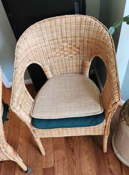 Photo of free 4 stacking wicker chairs (West Springfield) #1