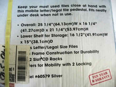 Photo of free Studio RTA - Futura File Caddy (Near I-55 AND Route 30) #2