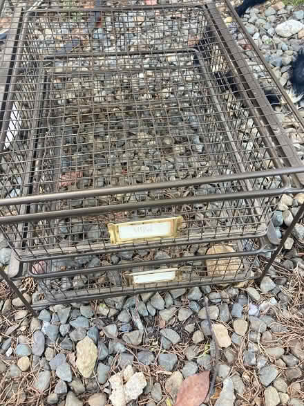 Photo of free Two shelf metal paper holder (Foothill Boulevard Cupertino) #1