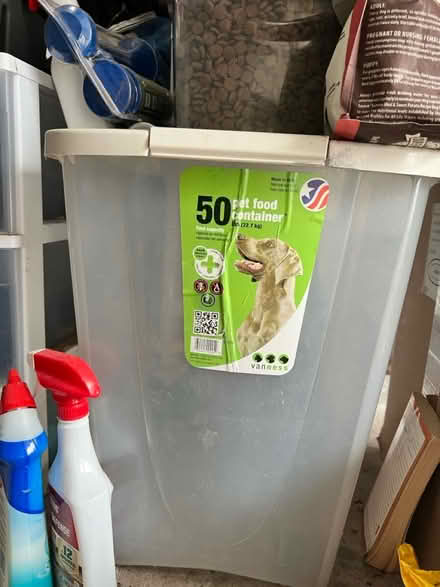 Photo of free Large dog food storage container (N. Stamford) #1