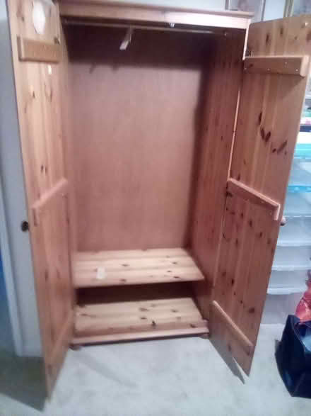 Photo of free pine wardrobe 1 (North Worle BS22) #2