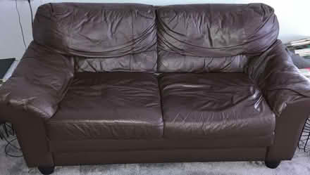 Photo of free Leather 2 Seater Settee (Purley CR8) #1