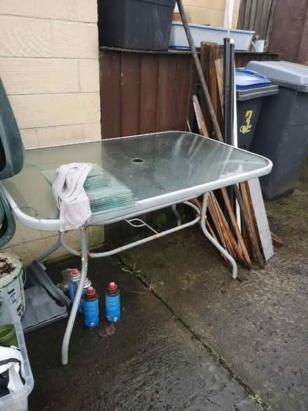 Photo of free Glass garden table (Bradford on Avon BA15) #1