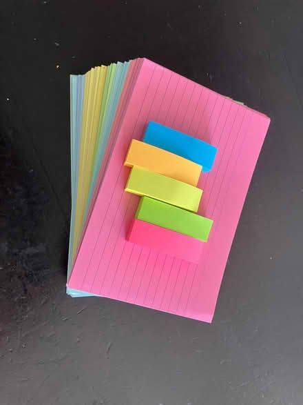 Photo of free Coloured index cards, page marker sticky notes (Old Town TN34) #1