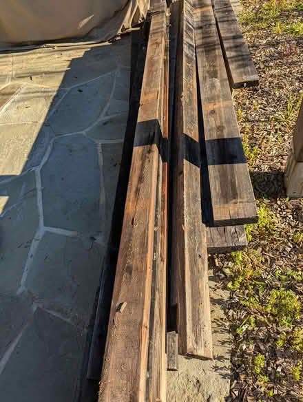 Photo of free weathered redwood boards (Los Altos) #1