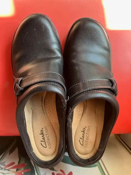 Photo of free Clarks, sz 8 mules all leather (south sunnyvale) #1