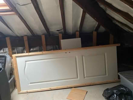 Photo of free Interior wood door with frame and hinges. (Bramley LS13) #1