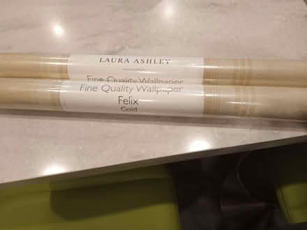 Photo of free Laura Ashley wallpaper gold (Hockley Heath B94) #1