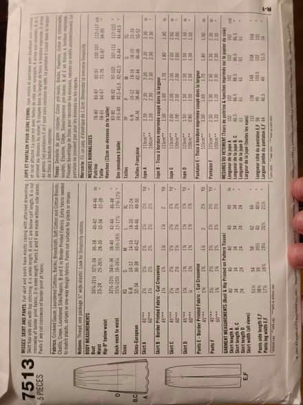 Photo of free L/XL Skirt/pants sewing pattern (Point richmond) #2