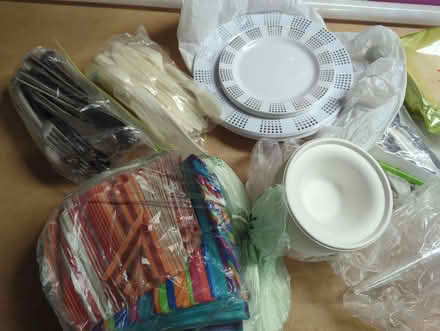 Photo of free Assorted paper & plastic tableware (Glen Rock) #2