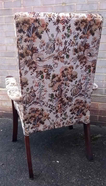 Photo of free Tall back upholstered chair, VGC (Central Letchworth) #3