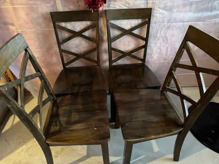 Photo of free table with 4 wooden chairs (MinneTOnka) #2