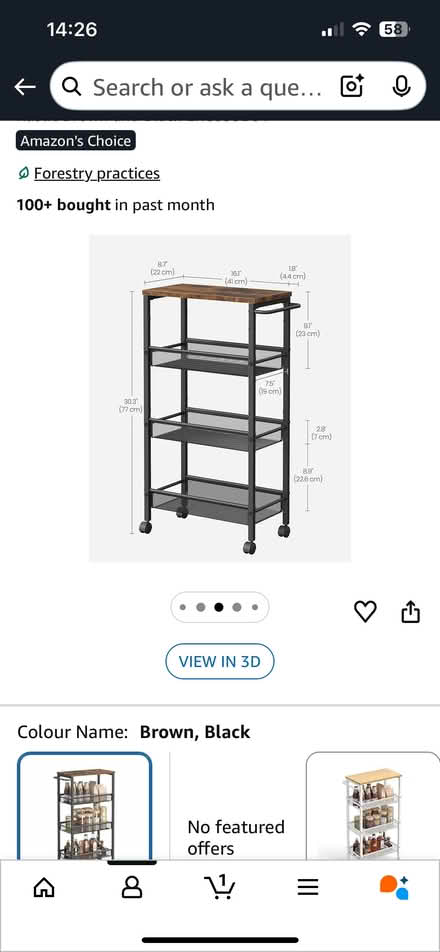 Photo of free Kitchen Trolley (Peacehaven) #1