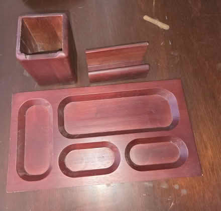 Photo of free Desk setup and pens (10461 bronx Westchester Ave) #1