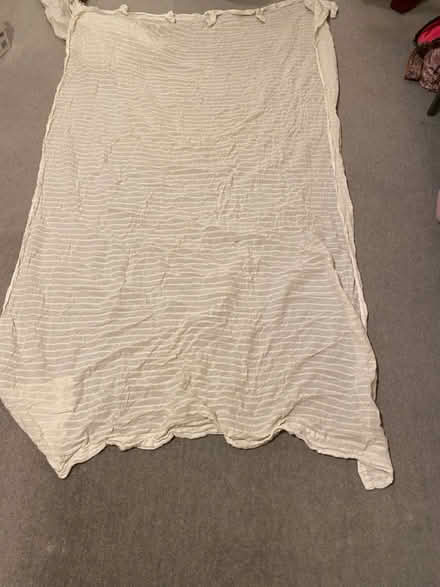 Photo of free 2 x White Linen Tab Tops Curtains (Heath) #1