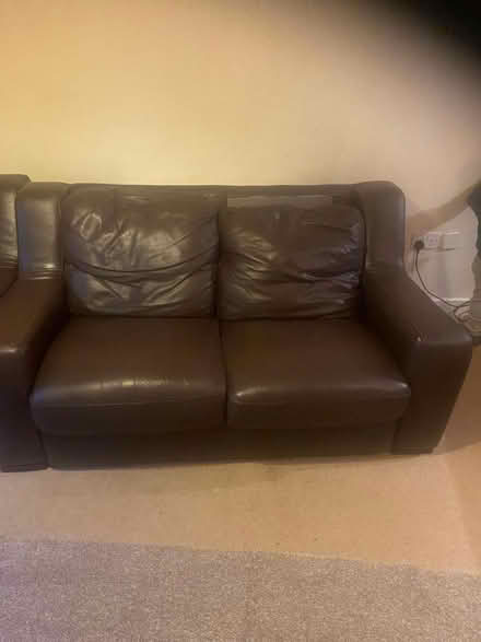 Photo of free 3 seater and 1 seater sofa (S8 woodseats) #2