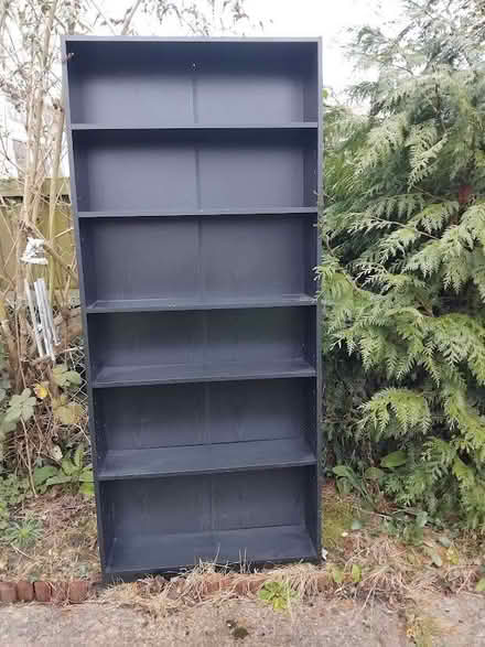 Photo of free Tall mdf bookcase, solid condition (Lakenham NR1) #1