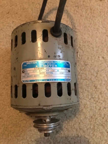 Photo of free Vintage electric motor with pulley wheel (Bramhall SK7) #1