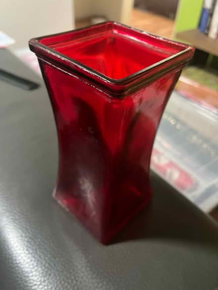 Photo of free Red Glass Vase (Adam’s Point, Oakland) #1