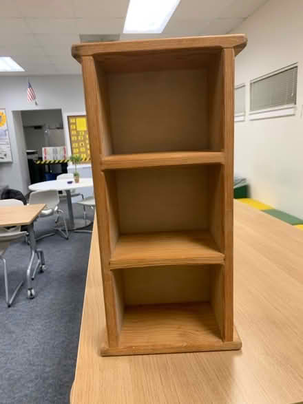 Photo of free Three 3-tiered shelves (Lafayette) #1