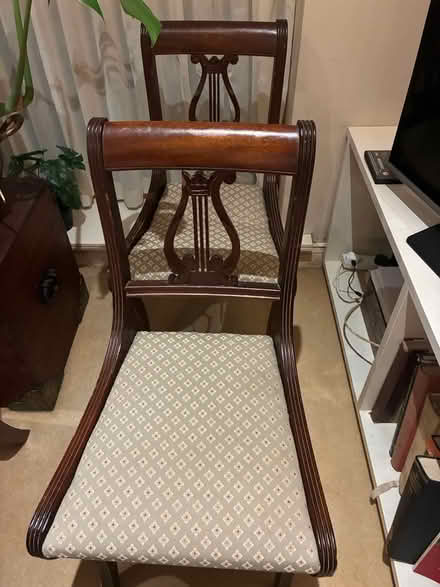 Photo of free 4 Mahogany Dining room chairs (Goatstown) #1