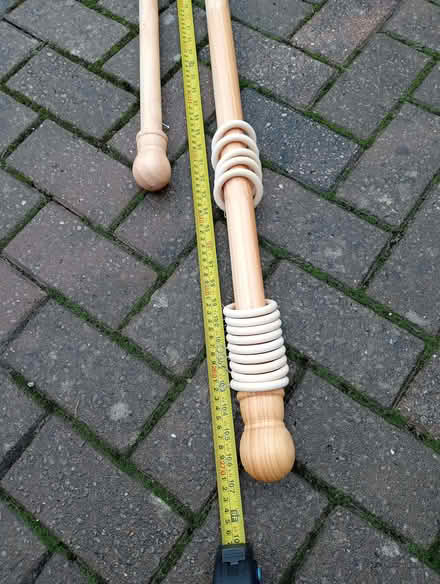 Photo of free AWAITING COLLECTION: Curtain poles x2 (Stopsley LU2) #1