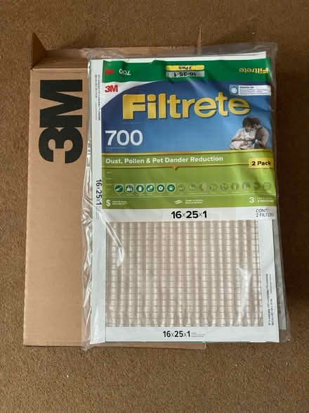 Photo of free 2 new Filtrete 16x25x1 filters (Tewksbury) #1