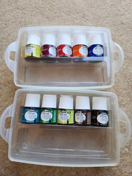 Photo of free Painting on Glass workbox / paints (GL53, Leckhampton, Cheltenham) #1