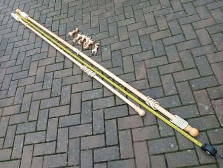 Photo of free AWAITING COLLECTION: Curtain poles x2 (Stopsley LU2) #2