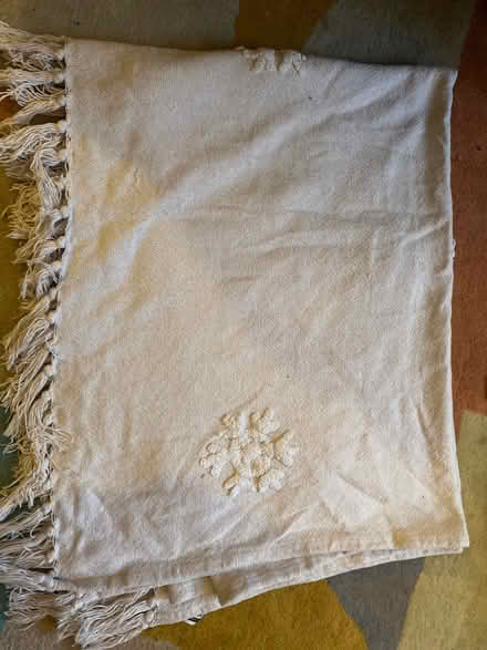 Photo of free Cream throw, used once (Manchester M19) #1