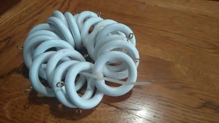 Photo of free Wooden curtain pole rings, white #2 (East Peckham, Kent TN12) #1