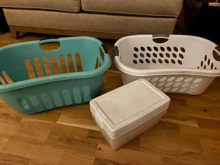 Photo of free 2 laundry baskets. 5 containers (St. John’s Wood Rd NW8) #3