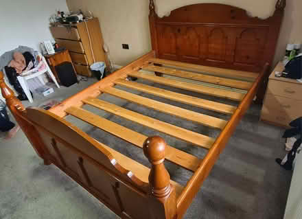 Photo of free King Wooden Bed Frame(+ Mattress) (Great Barr B42) #2