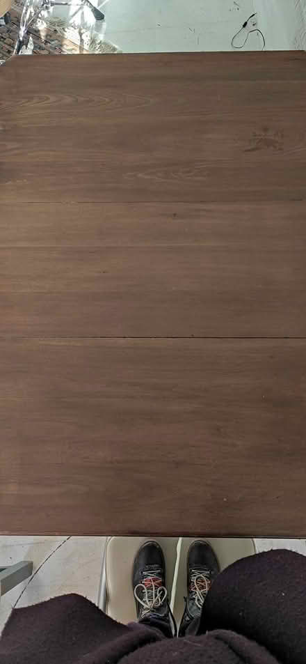 Photo of free Large wooden table on wheels (Patcham) #3