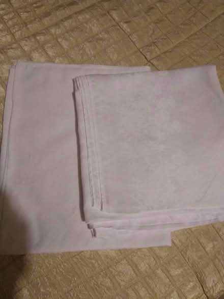 Photo of free 2 White cotton table cloths (Millhouses S7) #1
