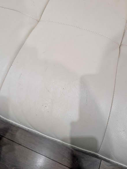 Photo of free 3 seater Off white sofa with footstool (Millwall E14) #3