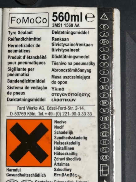 Photo of free Tyre sealant (Bath, Southdown) #2