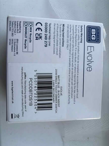 Photo of free New BG light switch (Mitcham CR4) #2