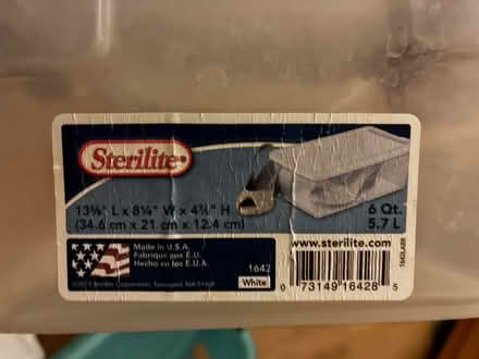 Photo of free 2 laundry baskets. 5 containers (St. John’s Wood Rd NW8) #2