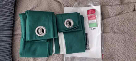 Photo of free Pair of Green Dunhelm Curtains (Dunstable LU5) #1