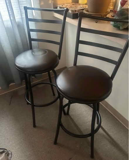 Photo of free 2 brown Bar stools (NW Suburbs) #1