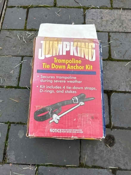 Photo of free Trampoline tie down anchor kit (Haldens AL6) #1