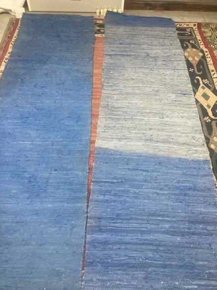 Photo of free 2 blue runner rugs (Seven sisters near overground) #1